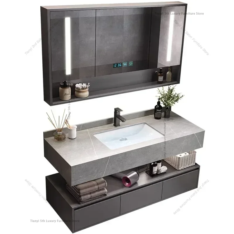 Home Bathroom Vanity Combo - Modern Smart Bathroom Cabinet Combination Multifunction