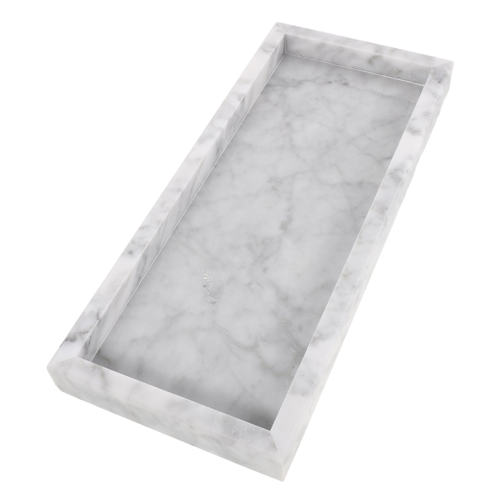 12x5 Rectangle Marble Tray Van - đánh giá và giá Home Bathroom Organizer