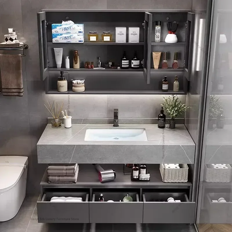 Modern Smart Bathroom Cabinet  - đánh giá và giá Home Bathroom Vanity Combo
