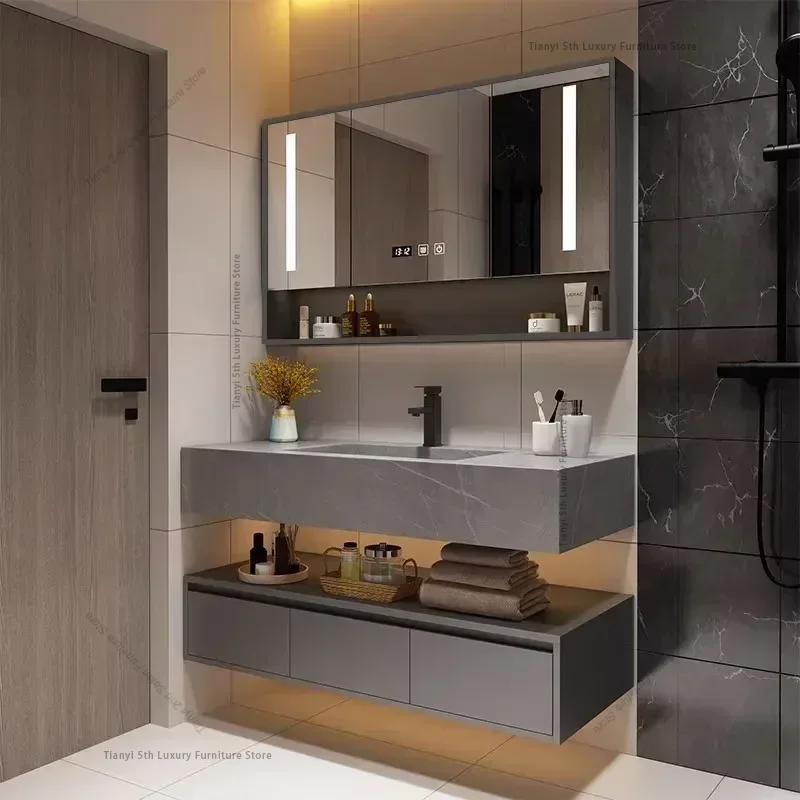 Modern Smart Bathroom Cabinet  - đánh giá và giá Home Bathroom Vanity Combo
