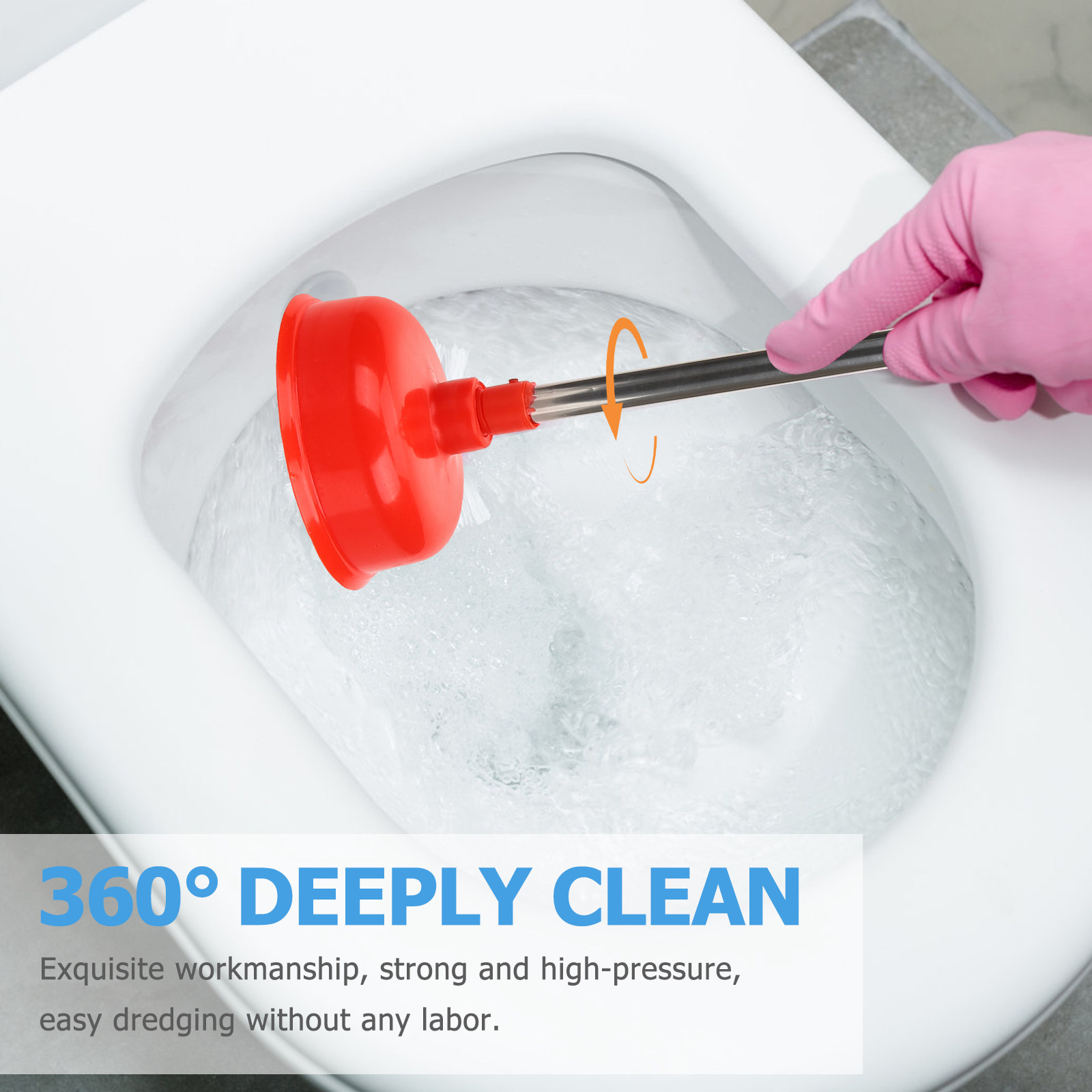 Heavy Duty Long Handle Toilet  - đánh giá và giá Plunger Toilet