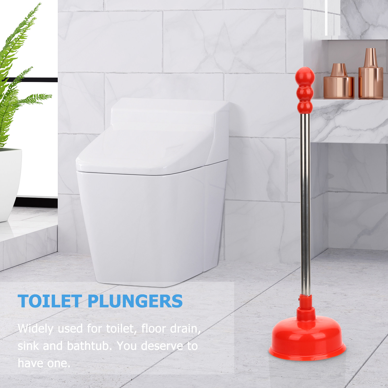 Heavy Duty Long Handle Toilet  - đánh giá và giá Plunger Toilet
